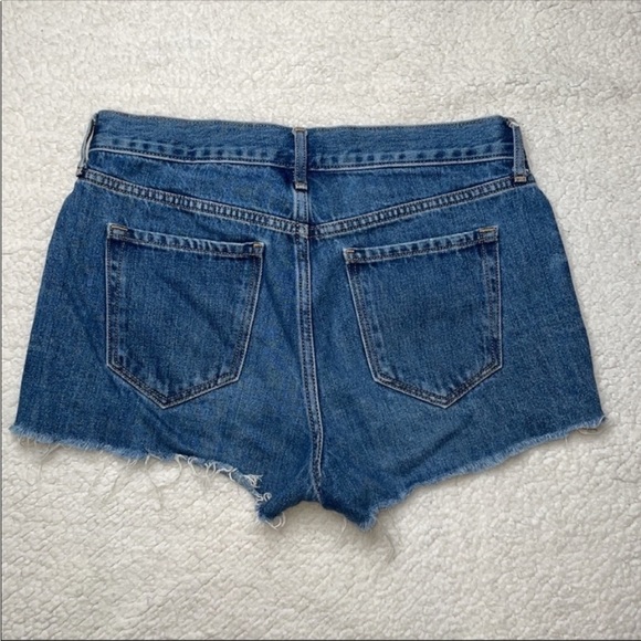 Old Navy Boyfriend Cut Off Jeans Denim embroidered Stars Distressed Size 0 - Picture 4 of 6